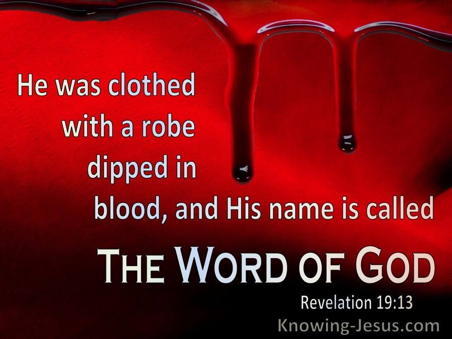 Revelation 19:13 His Name Is The Word Of God (maroon)